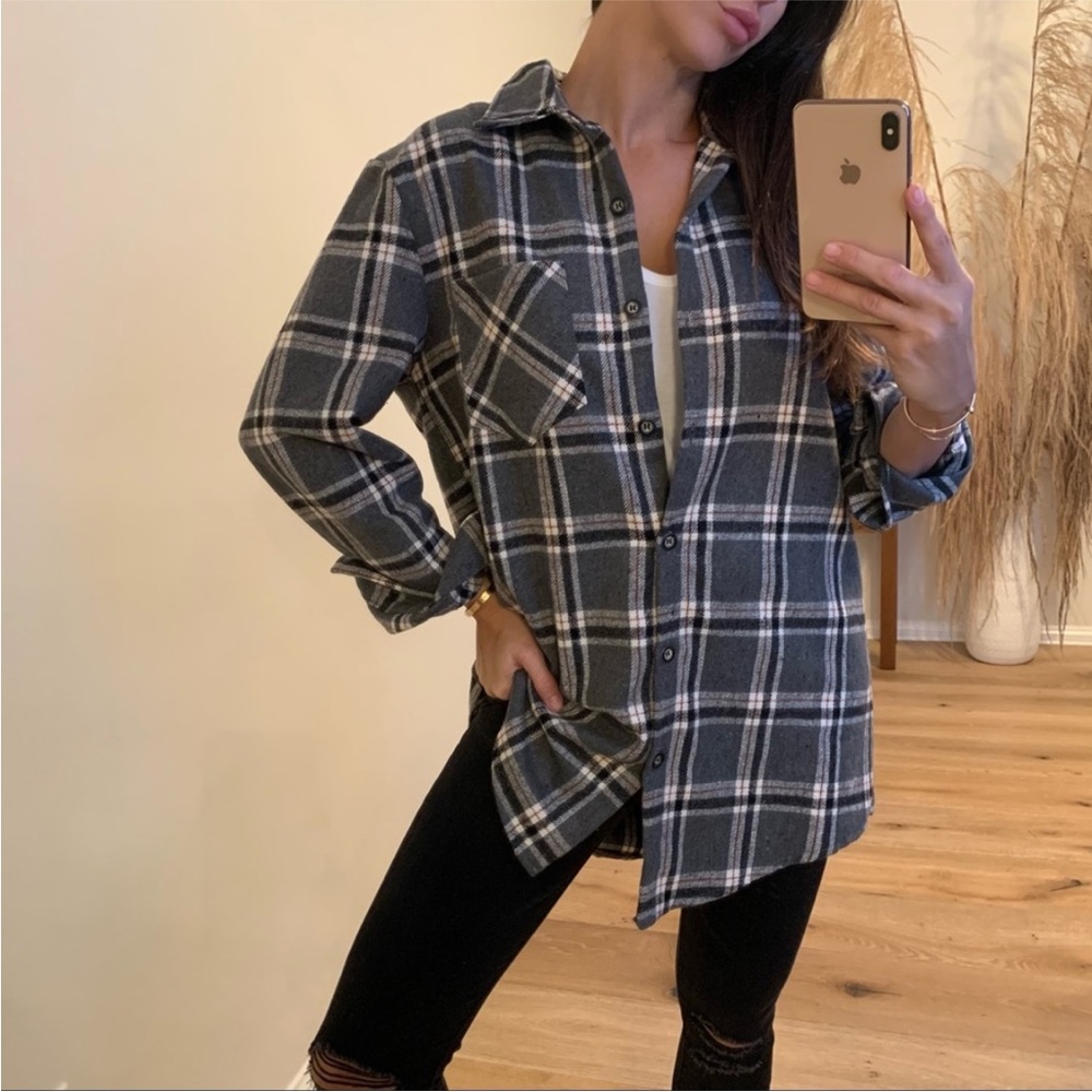 Jackson Plaid Flannel - Grey